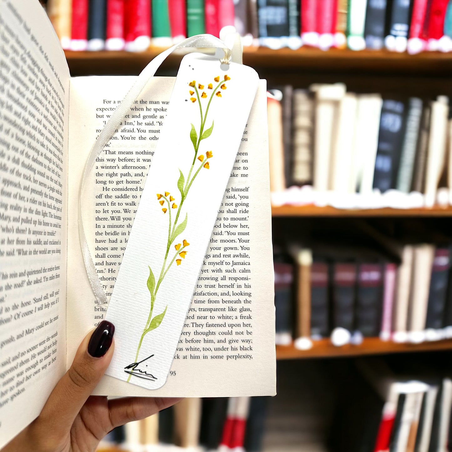 watercolour flower bookmarks (Type 1)