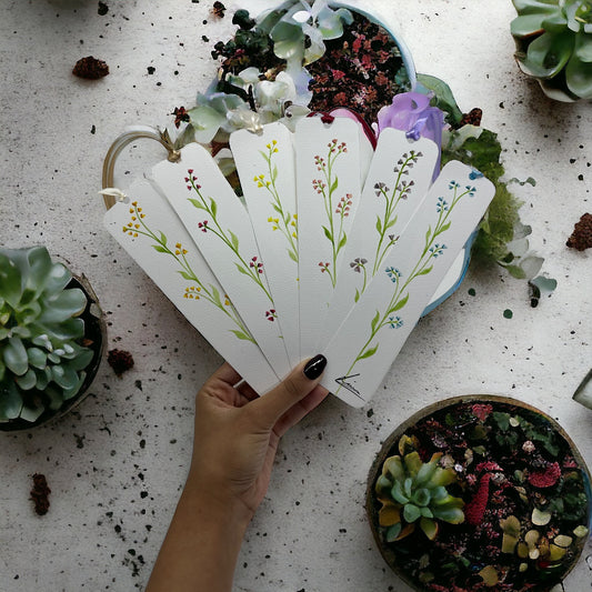 watercolour flower bookmarks (Type 1)