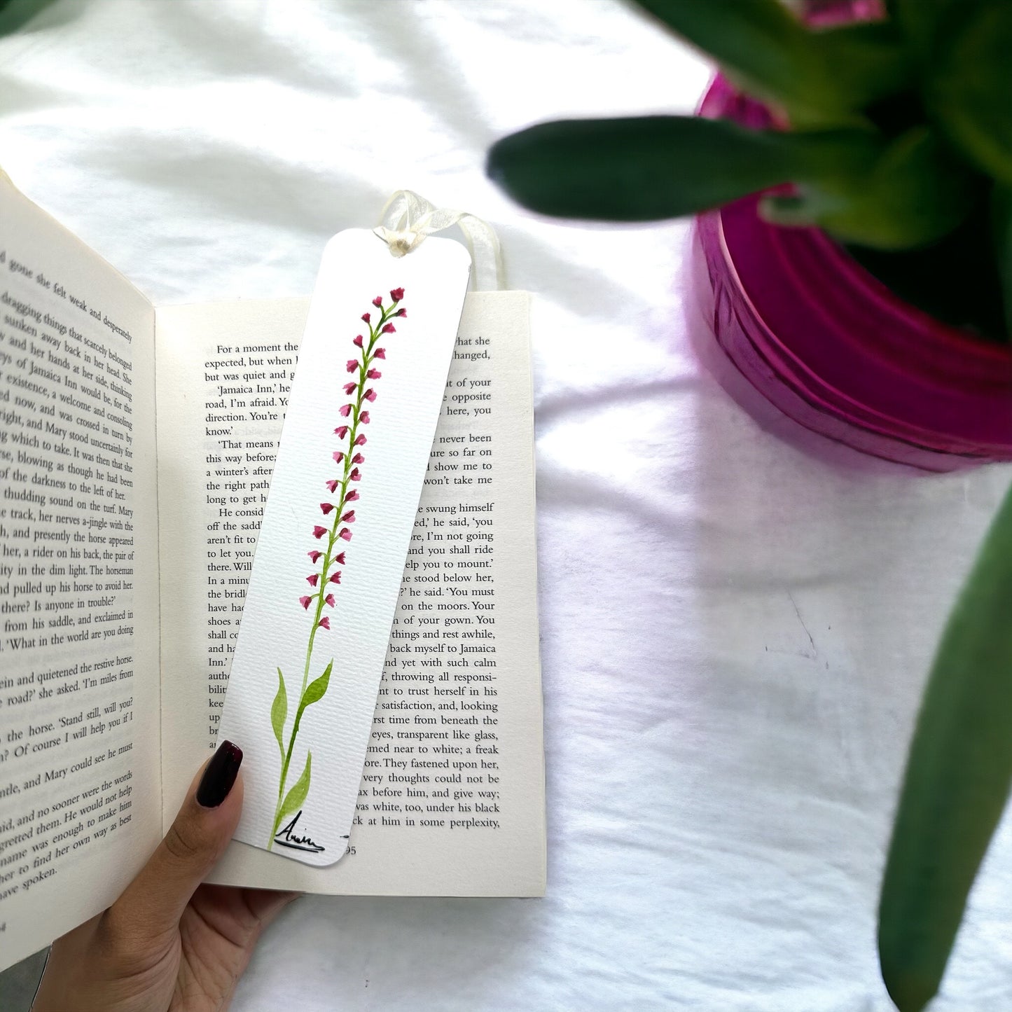 watercolour flower bookmarks (Type 2)