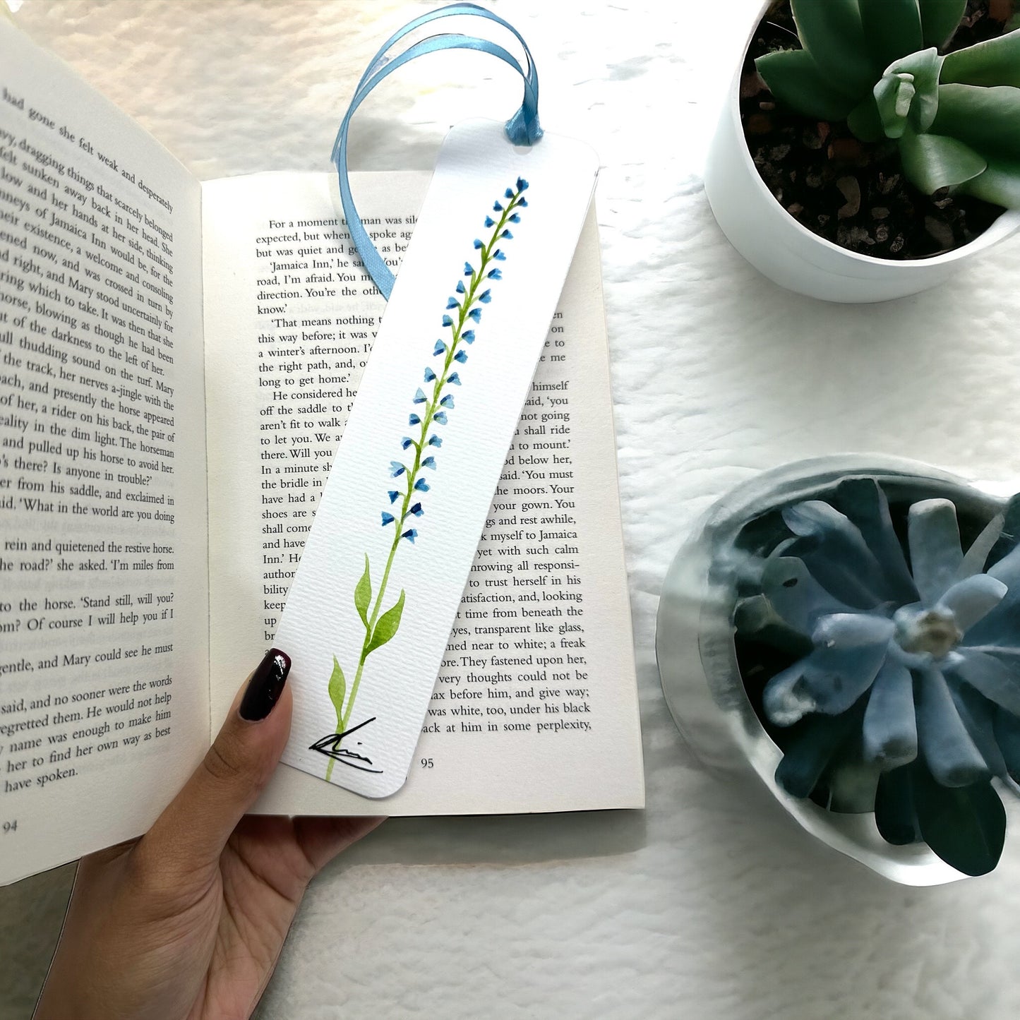 watercolour flower bookmarks (Type 2)